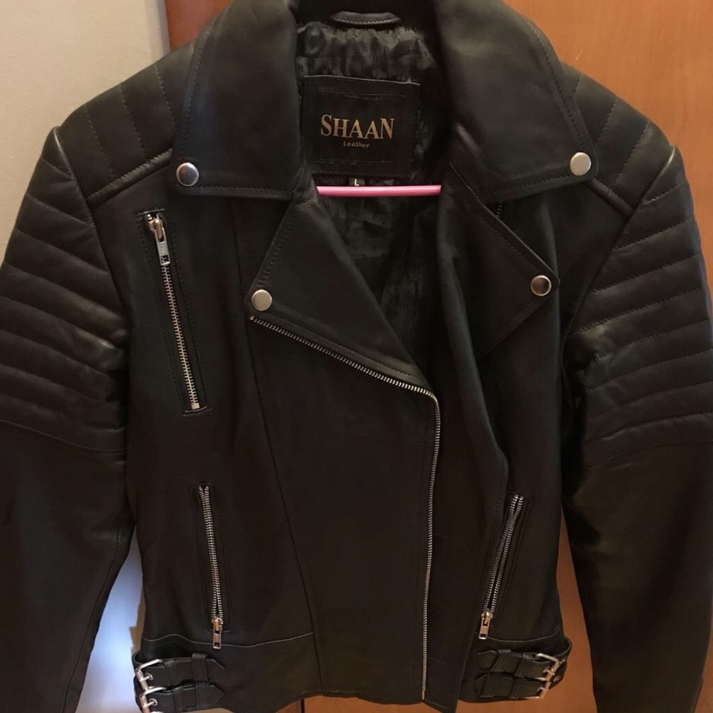 SHAAN LEATHER MOTORCYCLE JACKET!